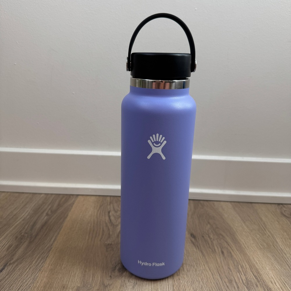 Hydro Flask 40 oz Wide Mouth Water Bottle Lupine‎ Purple Insulated Flex Cap